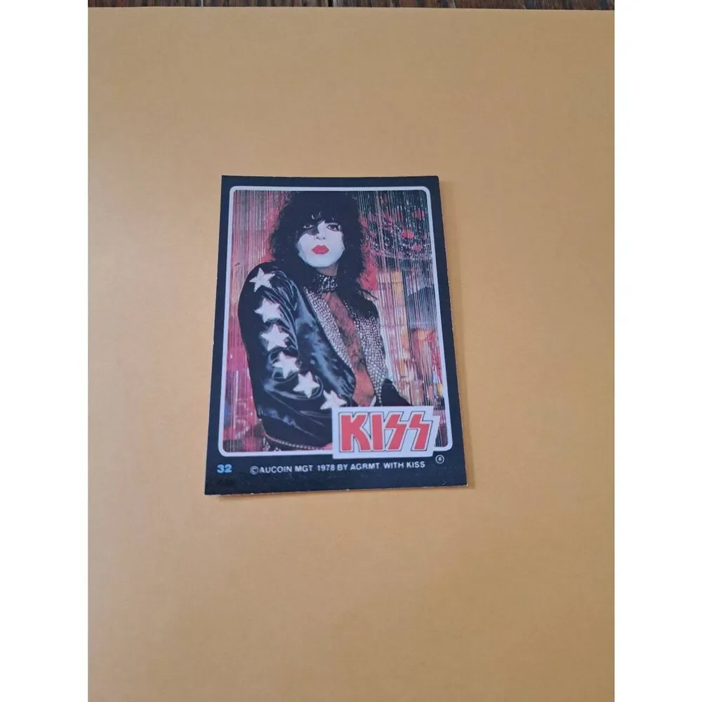 Vintage 1978 Aucoin Management AGRMT KISS Trading Card No 32 Collectible Rock
